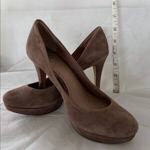 Vince Camuto Brown Suede Heels